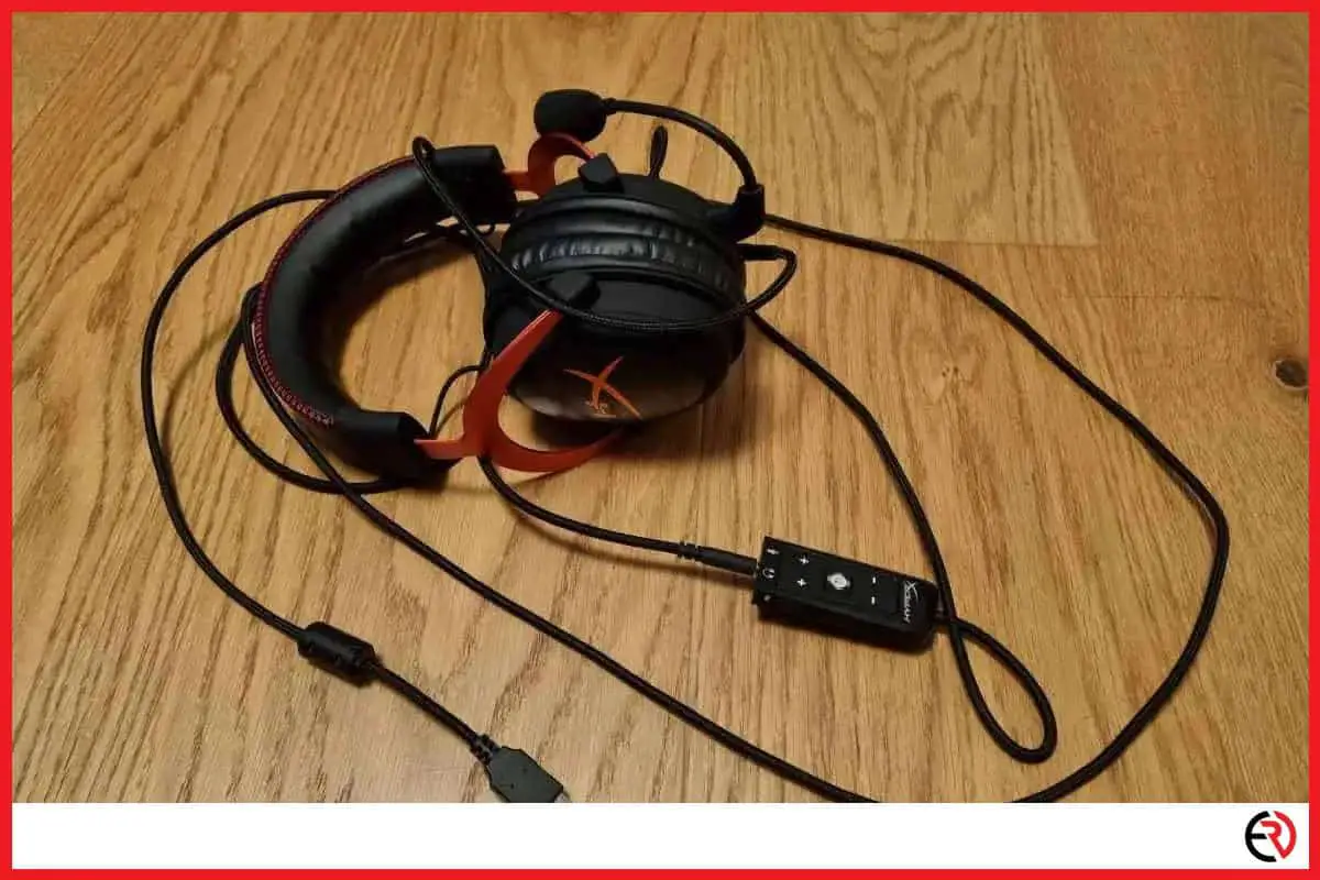 USB Gaming headset on the floor
