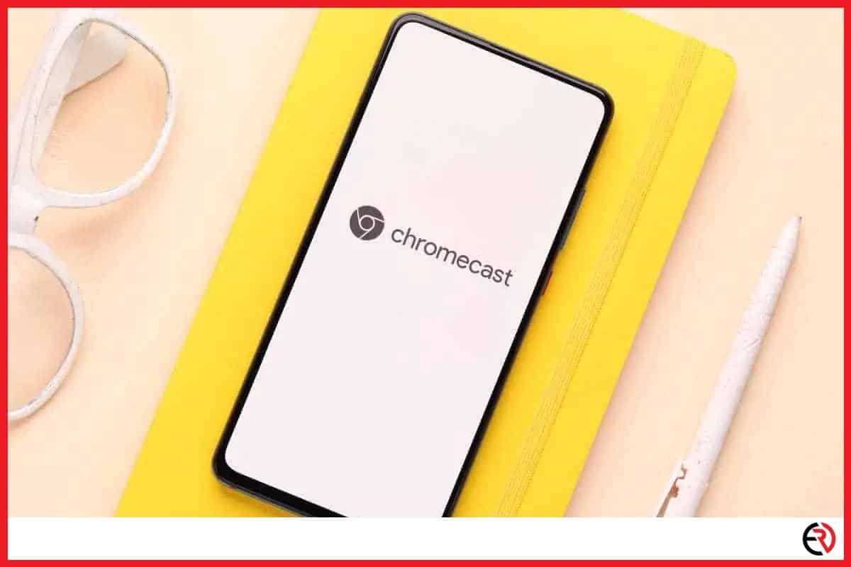 Smartphone with chromecast logo