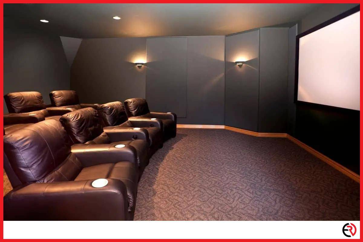 Private movie theatre with surround sound