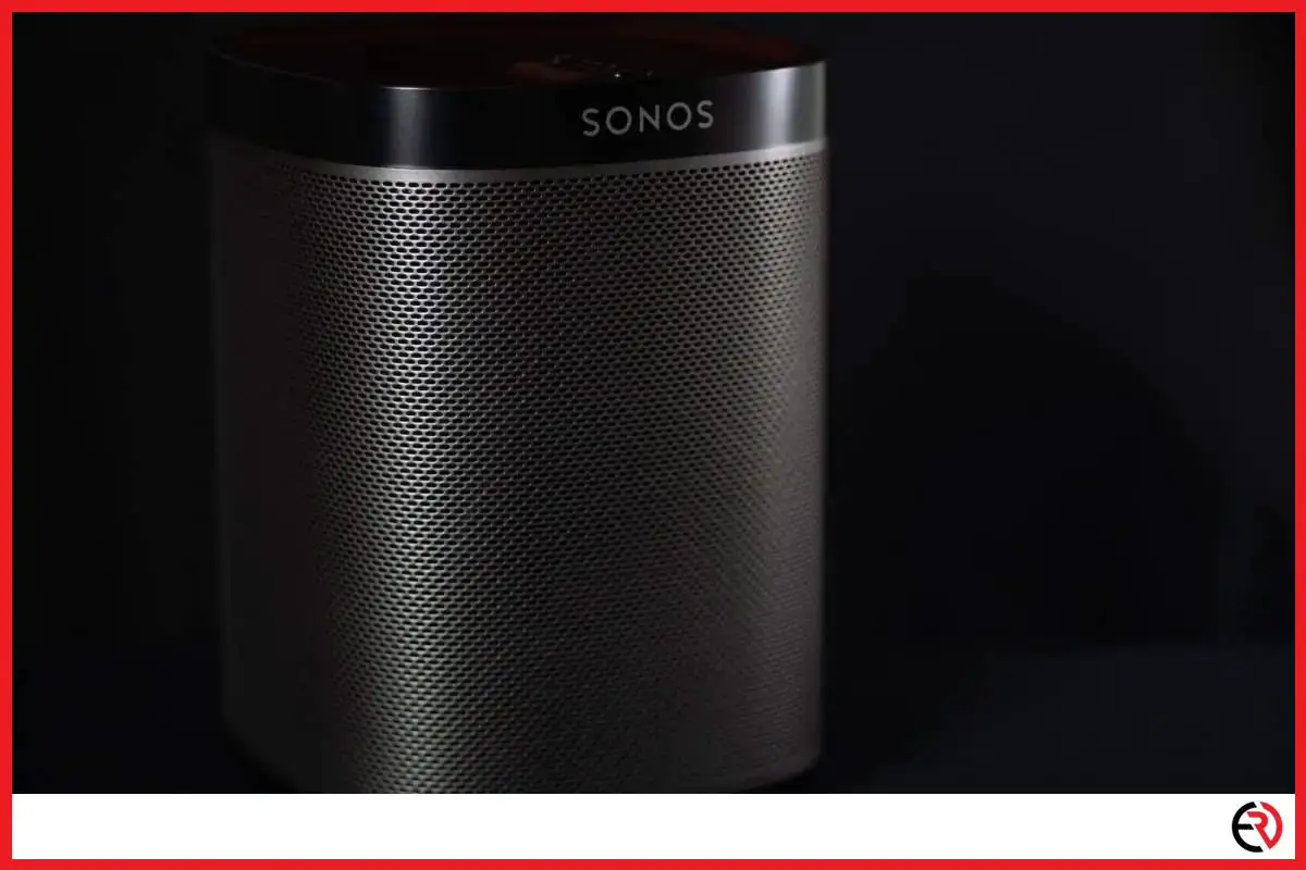 Sonos speaker in a dark background