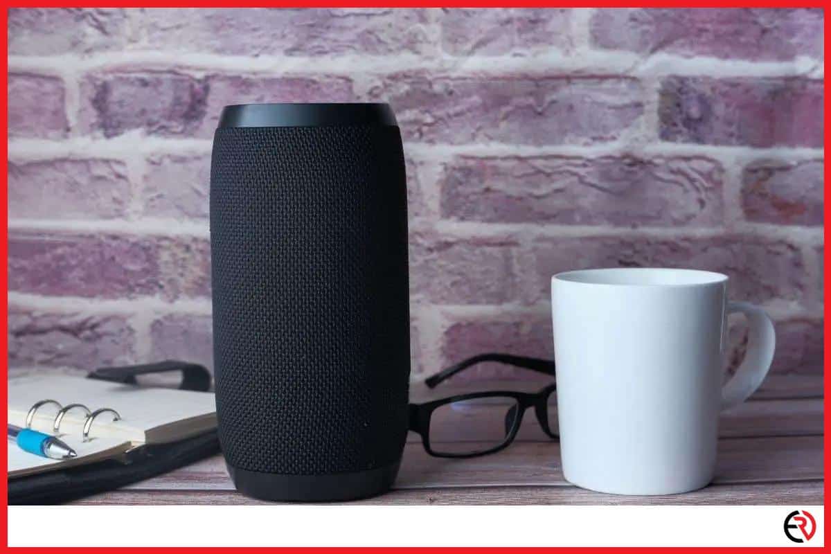 Alexa smart speaker on the kitchen table