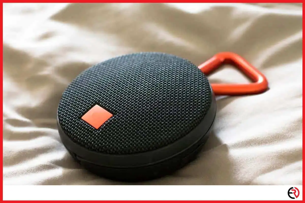 Bluetooth speaker on the bed